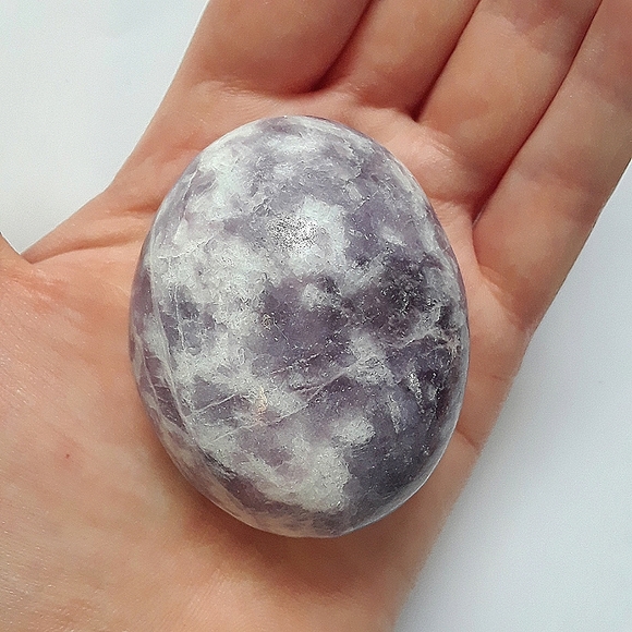 Lepidolite Palm Stone - Picture 1 of 4